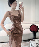 ロングドレス キャバドレス 新作  指名 セクシー 花柄 YT2-LQE5388H449