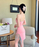 ミニドレス 新作 セクシー 背露出 ピカピカ YT2-LQE0290