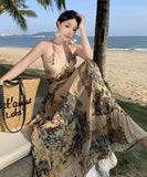 サンドレス  背露出 新作 花柄 セクシー YT2-AQR8553