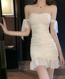 【2色】ミニドレス キャバドレスセクシー 背露出 着痩せ YT2-LQE6220H427