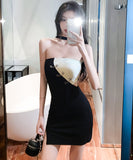 ミニドレス 新作 高見え セクシー 背露出 YT2-LQE0264