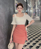 【3色】ミニドレス セクシー  着痩せ 新作 YT2-MLS459