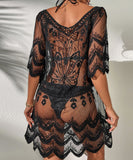 【2色】サンドレス レース セクシー 海辺 YT2-MX-ZS2154