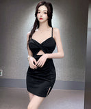 【４色】ミニドレス セクシー 背露出 着痩せ 新作 YT2-MLS7730