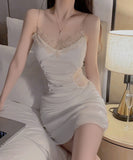 パジャマ ルームウェア レース 透け感 かわいい 勝負 YT8-GR-Q2715