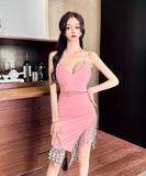 ミニドレス 新作 セクシー 背露出 ピカピカ YT2-LQE0290