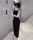 膝丈ドレス 新作 着痩せ 高見え ピカピカ YT2-ZED88308A71