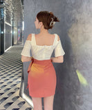 【3色】ミニドレス セクシー  着痩せ 新作 YT2-MLS459