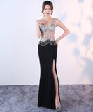 ロングドレス  透明感 Vネック キラキラ 新作 セクシー YT2-HX133