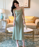 ロングドレス 新作 着痩せ 高見え セクシー YT2-ZED889617GT347