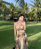 サンドレス  背露出 新作 花柄 セクシー YT2-AQR8553