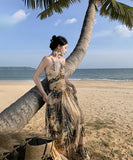 サンドレス  背露出 新作 花柄 セクシー YT2-AQR8553