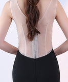 ロングドレス  透明感 Vネック キラキラ 新作 セクシー YT2-HX133