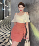 【3色】ミニドレス セクシー  着痩せ 新作 YT2-MLS459