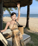 サンドレス  背露出 新作 花柄 セクシー YT2-AQR8553