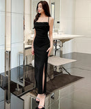 ロングドレス セクシー 新作 高見え 背露出 YT2-YM9123