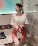 【3色】ミニドレス セクシー  着痩せ 新作 YT2-MLS459