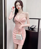 【４色】ミニドレス セクシー 背露出 着痩せ 新作 YT2-MLS7730