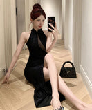 膝丈ドレス キャバドレス チャイナドレス 気質 着痩せ セクシー YH2-ZED885380DXH238B