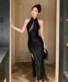 膝丈ドレス キャバドレス チャイナドレス 気質 着痩せ セクシー YH2-ZED885380DXH238B