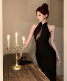 膝丈ドレス キャバドレス チャイナドレス 気質 着痩せ セクシー YH2-ZED885380DXH238B