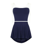 水着ビキニワンピースAライン体型カバー露出控え着痩せ気質フラワーカワセクシー XH7-DP-A31753