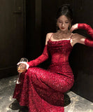 ロングドレス キラキラ キャバドレス ナイトクラブ パーティー セクシー 誕生日 パーティー XH2-CD4-530-91790650