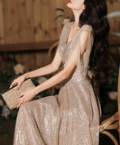 キラキラ ナイトドレス セクシー 華奢感 ゴージャス 演奏会 誕生日 パーティー XH2-SX‐TM655988788980