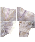 【手作り】ロングドレス 高品質 レース パフスリーブ Vネック 気質 宴会 XH2-JY20671