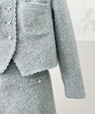 【上下セット】ミニドレス セレブ風 高級感 秋冬 エレガント 着痩せ 気質 韓国っぽ XH2-MYK0518