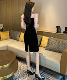 手作り 膝丈ドレス エレガント スクエアネック セレブ風 ローズ チュール 高級感 XH2-JY9707