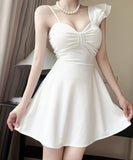 【3色】キャバドレス ミニドレス Aライン 着痩せ セクシー 谷間魅せ かわいい party XH2-DD7407