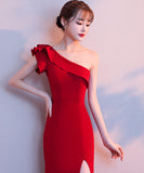 【8色】ロングドレスワンーショルダーマーメイド宴会演奏会ナイトドレスセクシーエレガントXH2-YEY16023#