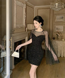 ミニドレス キラキラ キャバドレス セクシー 宴会 パーティー おしゃれ タイトドレス XH2-ZED885583DXH238