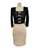 ミニドレス キャバドレス レース スクエアネック エレガント セクシー リボン XH2-ZED887968A71