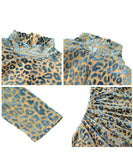 【手作り】ロングドレス 高品質 レオパード柄 セクシー お洒落 チュール XH2-JY30579