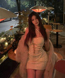 ミニドレス 宴会 キラキラ セクシー セレブ風 姫様 party ナイトクラブ XH2-MYK9981#