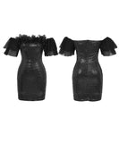 ミニドレス Party セクシー オフショルダー フリル キラキラ 宴会 キャバクラ XH2-JY50311