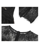 blue&black【手作り】膝丈ドレス 高品質 おしゃれ レース　チュール エレガント XH2-JY10553