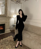 【2色】ロングドレスキャバドレス セクシー タイトドレス レース マーメイドドレス 指名 谷間見せ XH2-XKD-D355-5982-Nov16