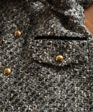 【2色】ミニドレスツイードセレブ風高級感秋冬エレガント着痩せ気質韓国っぽXH2-TCL25177L