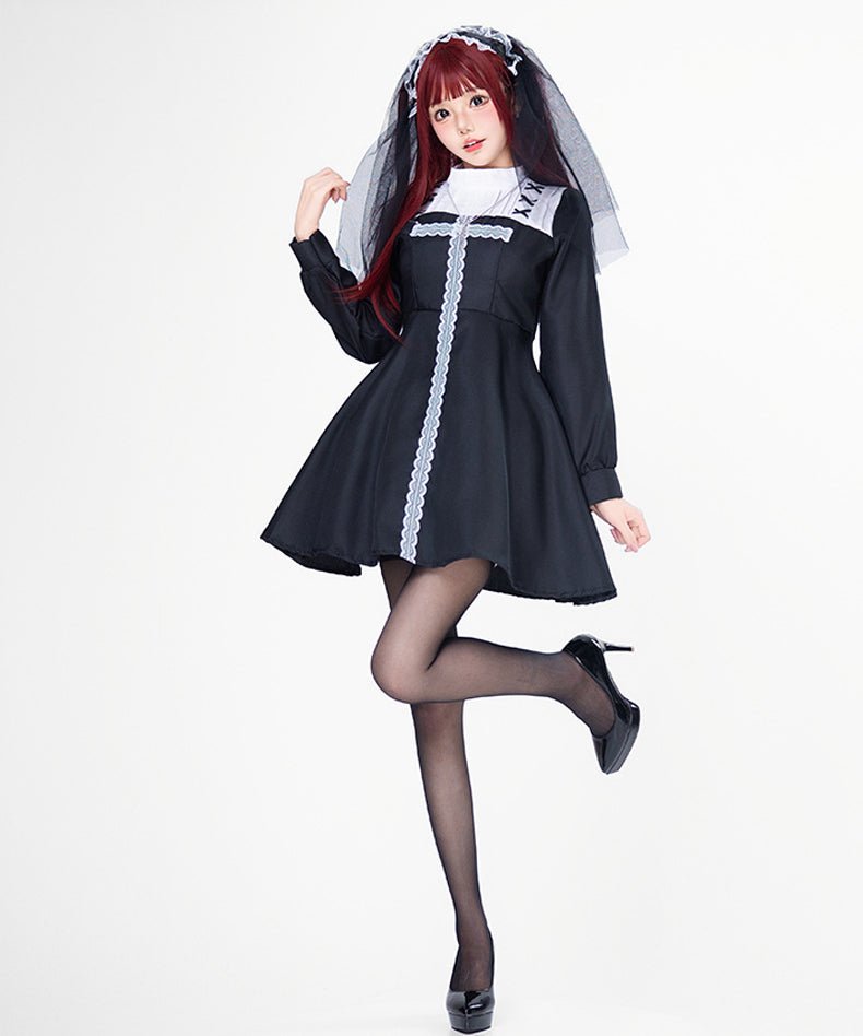 3点セット】ハロウィン コスプレ ホラー 個性派 シスター ナイト