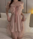 【4色】ルームウェア セクシー パジャマ エロかわいい レース リボン XH8-GR2535