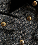 【2色】ミニドレスツイードセレブ風高級感秋冬エレガント着痩せ気質韓国っぽXH2-TCL25177L