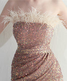 【7色】ロングドレス キラキラ パーティードレス オフショルダー お姫様 誕生日 演奏会 宴会 XH2-YEY19768#