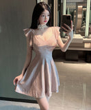 【4色】ミニドレス セクシー フリル キラキラ Aライン Party ナイトクラブ XH2-DD4611