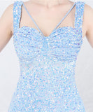 【7色】ロングドレス ナイトドレス スリート 華奢感 キラキラ 宴会 演奏会 誕生日 XH2-YEY31801#