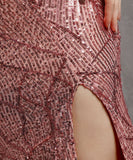 【7色】ロングドレス 高品質 キラキラ ナイトドレス 宴会 美足効果 演奏会 XH2-YEY18355#