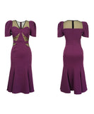 【purple&black】【手作り】ロングドレス エレガント 気質 チュール ユニーク XH2-JY10542