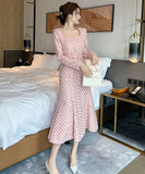 手作り ツイードドレス セレブ風 高級感 キラキラ エレガント 着痩せ 気質 韓国っぽ XH2-JY50696